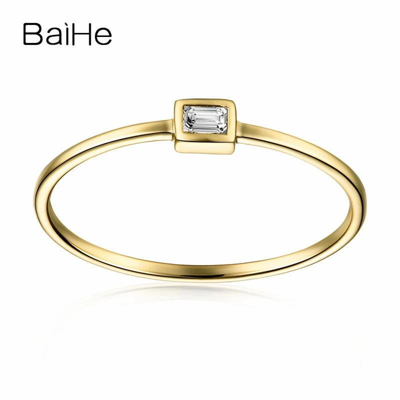 BAIHE Solid 14K Yellow Gold 0.10CT Certified H/SI Round Cut Natural Diamond Wedding Trendy Fine Jewelry Gift Diamond Ring
BAIHE Solid 14K Yellow Gold 0.10CT Certified H/SI Round Cut Natural Diamond Wedding Trendy Fine Jewelry Gift Diamond Ring