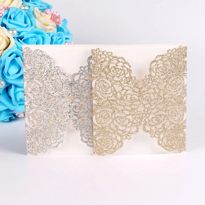 5set Romantic Laser Cut Flowers Invitation Card Glitter Paper Wedding Invitation Cards RSVP Card Wedding Party Card For Supplies
5set Romantic Laser Cut Flowers Invitation Card Glitter Paper Wedding Invitation Cards RSVP Card Wedding Party Card For Supplies