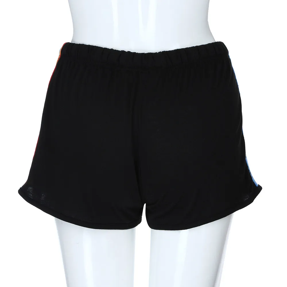 2021Shorts Ladies Rainbow Print Sport Elastic shorts for women shorts women summer