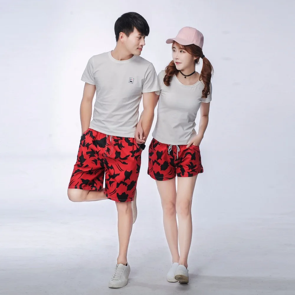 2017 New men women beach shorts couple boardshort homme quick drying lover's surf board | Спорт и развлечения