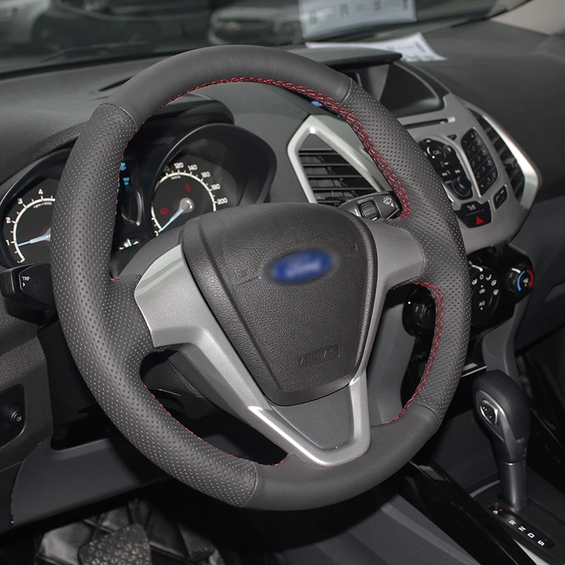 BANNIS Black Artificial Leather DIY Hand-stitched Steering Wheel Cover for Ford Fiesta 2008-2013
BANNIS Black Artificial Leather DIY Hand-stitched Steering Wheel Cover for Ford Fiesta 2008-2013