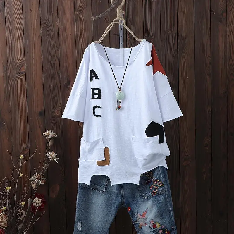 New Arrival Summer Women T Shirt Irregularity Loose Casual Tops Tee Shirt Femme Cotton Short Sleeve Tshirt D31
New Arrival Summer Women T Shirt Irregularity Loose Casual Tops Tee Shirt Femme Cotton Short Sleeve Tshirt D31