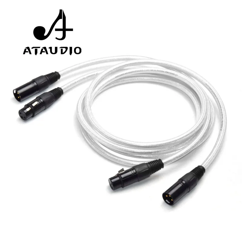 ATAUDIO медный и посеребренный Hifi XLR кабель Hi-end 2XLR папа-мама | Электроника
