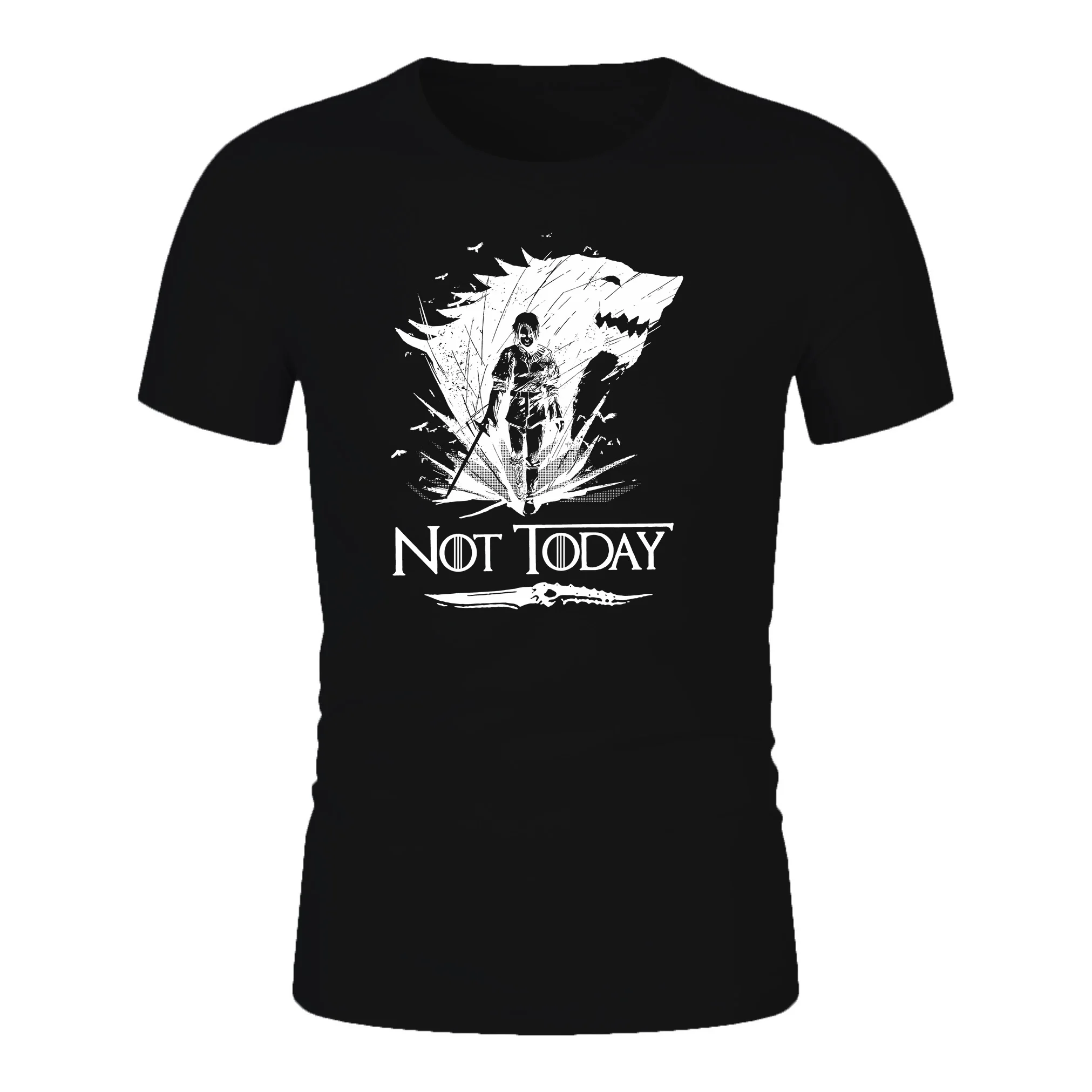 Футболка с надписью NOT TODAY Игра престолов мужские брендовые футболки camiseta masculina