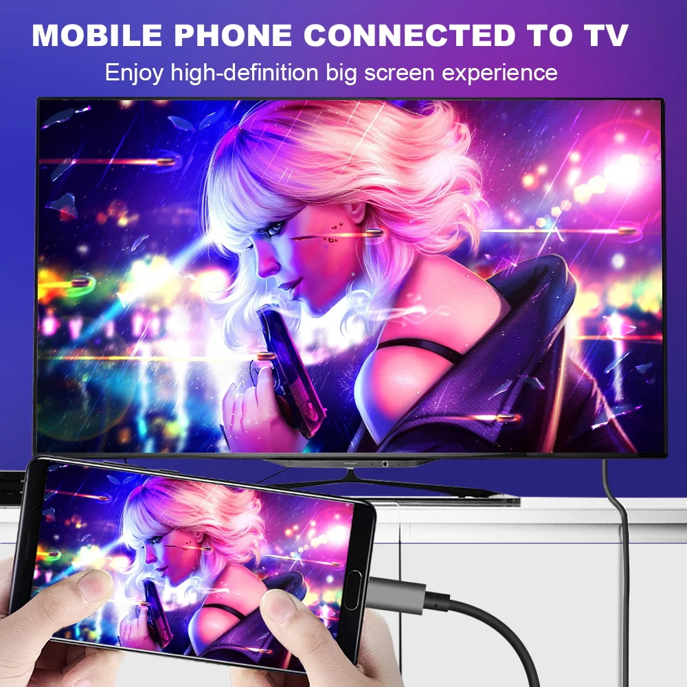 FSU USB C HDMI кабель Type-c к 3 1 4k 1080p адаптер для Samsung Huawei Mate30/40 Macbook 2018 Type 2m | Электроника