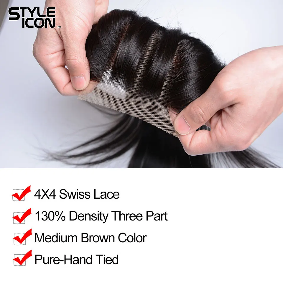 Styleicon Peruvian Straight Hair Bundles with Closure 5 Pcs a Lot 100% Human Hair 3 Bundles with 2 Pcs Closure Free Middle Part
Styleicon Peruvian Straight Hair Bundles with Closure 5 Pcs a Lot 100% Human Hair 3 Bundles with 2 Pcs Closure Free Middle Part