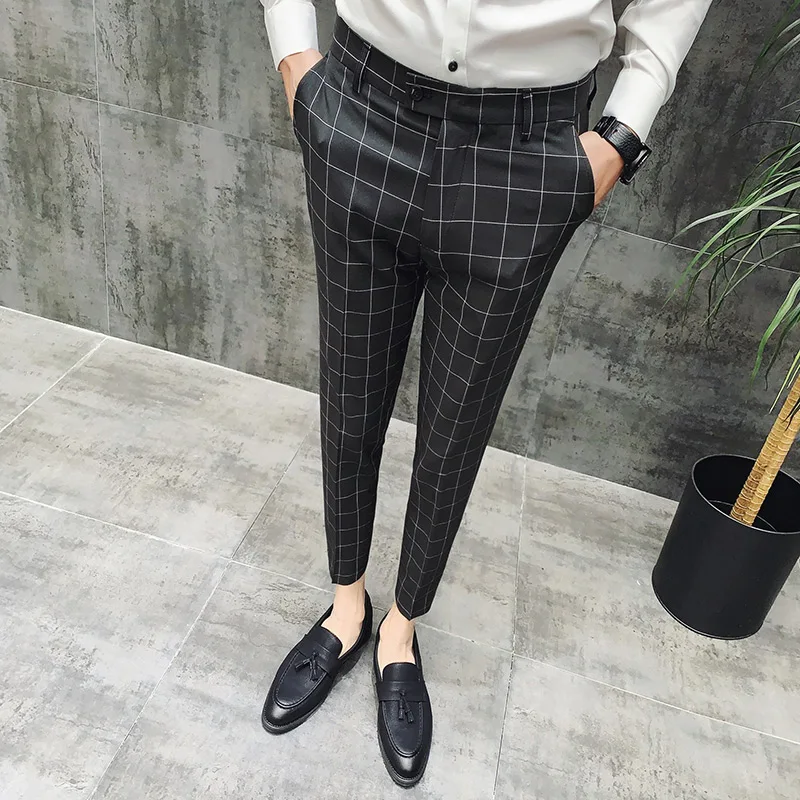 Мужские клетчатые брюки Pantalon, красные офисные брюки, облегающие брюки зеленого и черного цвета для свадьбы, 2019
Мужские клетчатые брюки Pantalon, красные офисные брюки, облегающие брюки зеленого и черного цвета для свадьбы, 2019