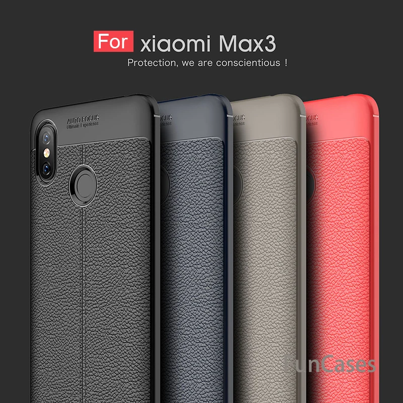 Для Xiaomi Mi Max 3 чехол из углеродного волокна Мягкая силиконовая задняя крышка для