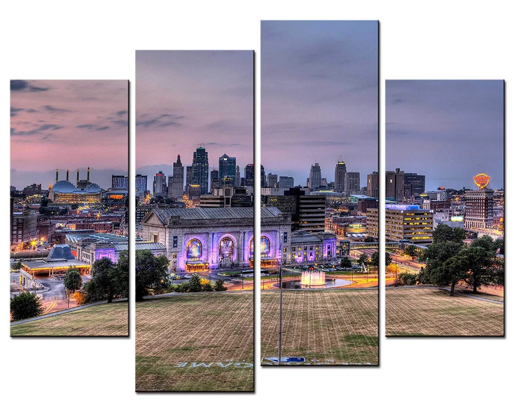 Canvas Wall Art City Landscape Paintings Wall Art Kansas City Square in the Dusk 4 Panel Picture Print on Canvas Drop shipping
Canvas Wall Art City Landscape Paintings Wall Art Kansas City Square in the Dusk 4 Panel Picture Print on Canvas Drop shipping