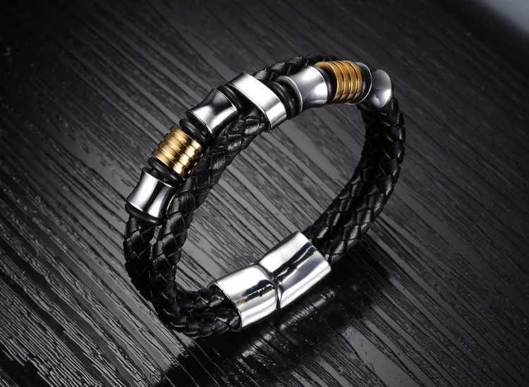 Fashion Magnetic Buckle Black Color Leather Bracelets For Men Hot Sales Charm Mans Bracelet Bangles
Fashion Magnetic Buckle Black Color Leather Bracelets For Men Hot Sales Charm Mans Bracelet Bangles