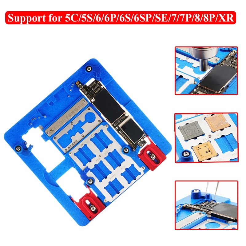 Motherboard PCB Holder Jig Fixture Work Station for iPhone XR 8 7 6 5S Logic Board A9 A10 A11 A12 IC Chip Repair Tools
Motherboard PCB Holder Jig Fixture Work Station for iPhone XR 8 7 6 5S Logic Board A9 A10 A11 A12 IC Chip Repair Tools