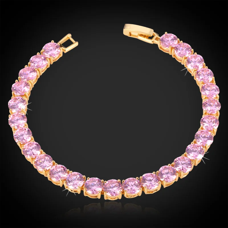 Valentine's Day Pink Bracelets For Women Girl Jewelry Cubic Zircon 18cm Crystal Trendy Charm Tennis Bracelet H404
Valentine's Day Pink Bracelets For Women Girl Jewelry Cubic Zircon 18cm Crystal Trendy Charm Tennis Bracelet H404