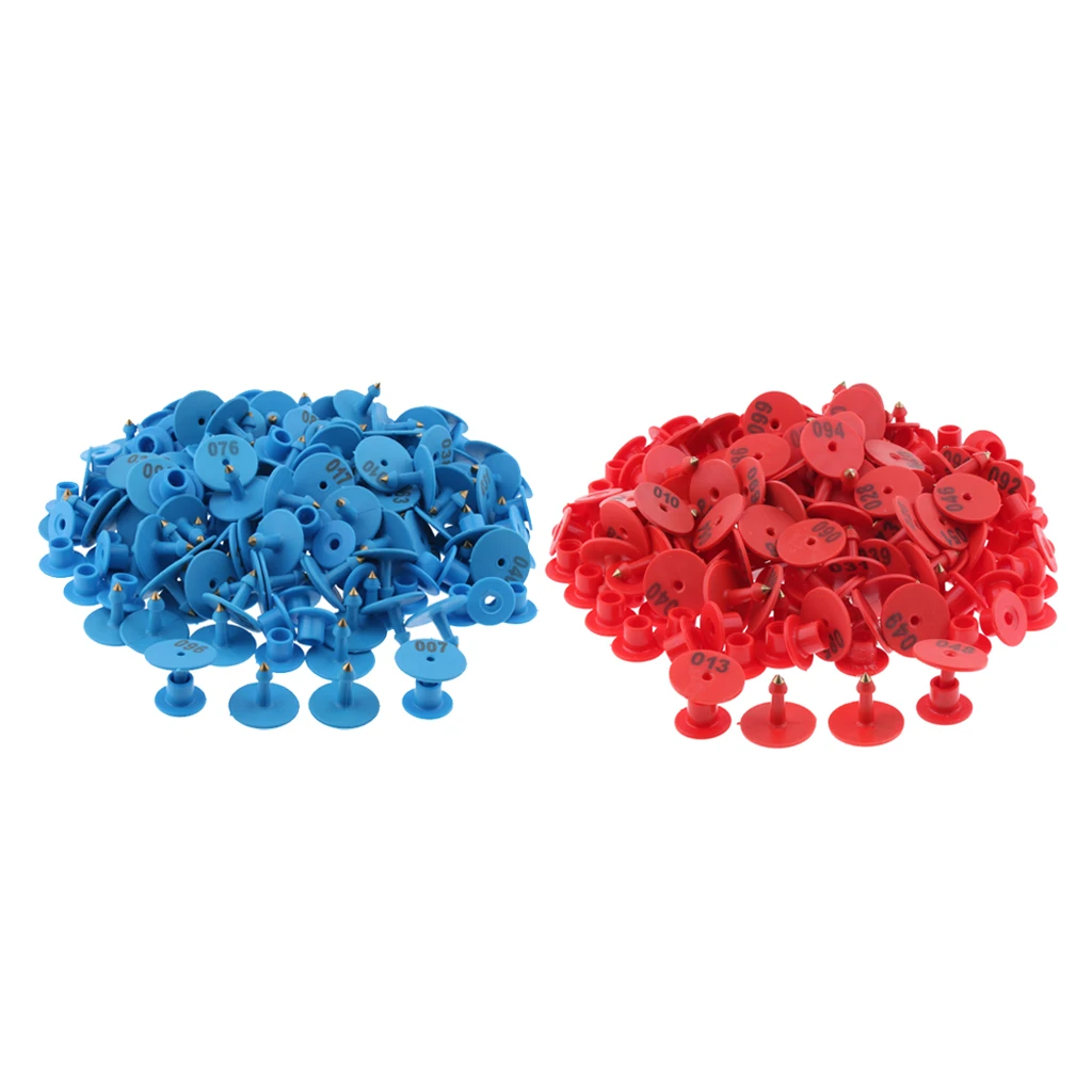 200PCS Numbered Livestock Ear Tag for Pig Cow Cattle Goat Sheep Blue & Red
200PCS Numbered Livestock Ear Tag for Pig Cow Cattle Goat Sheep Blue & Red