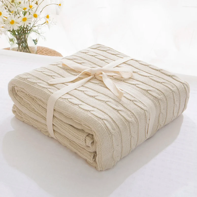

Мягкое одеяло s для кровати, Хлопковое одеяло, покрывало, постельное белье, вязаное одеяло с узорами, кондиционер, удобная спальная кровать 40