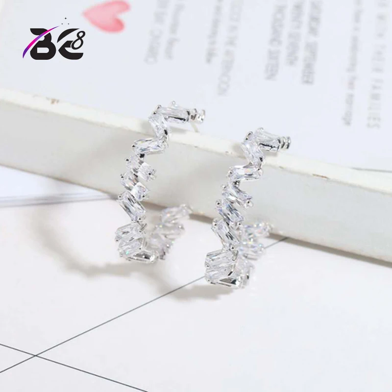 Be 8 Luxury Crystal AAA Cubic Zirconia Hoop Earrings for Women Jewelry Fashion Wedding Brincos Party Hoop Earring Wholesale E607
Be 8 Luxury Crystal AAA Cubic Zirconia Hoop Earrings for Women Jewelry Fashion Wedding Brincos Party Hoop Earring Wholesale E607