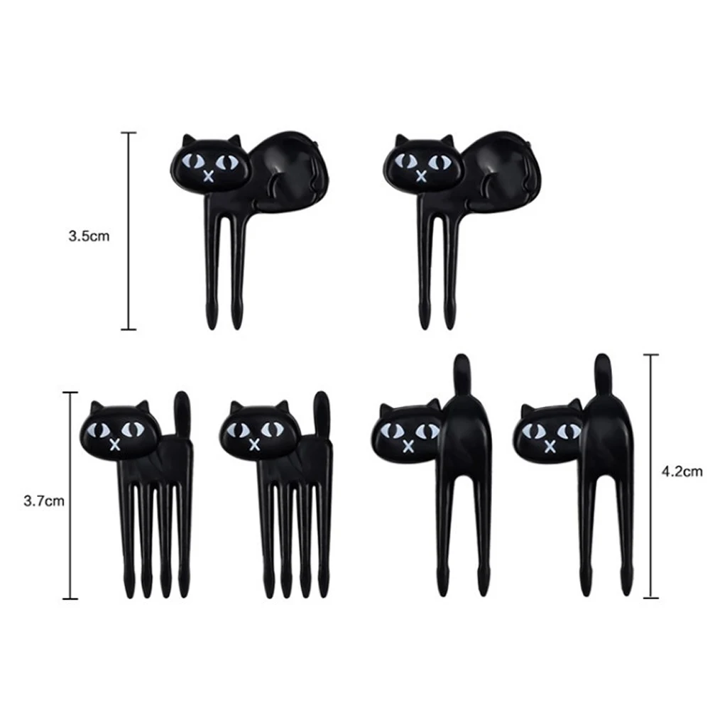 6pcs Black Cat Fruit Forks For Kids Children Dessert Cake Decoration Tableware Dinnerware Kitchen Gadgets Accessories
6pcs Black Cat Fruit Forks For Kids Children Dessert Cake Decoration Tableware Dinnerware Kitchen Gadgets Accessories