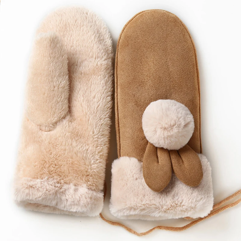 Womens Suede Gloves Winter Warm Windproof Outdoor Skiing Guantes Pompom Luva Mmotociclista
Womens Suede Gloves Winter Warm Windproof Outdoor Skiing Guantes Pompom Luva Mmotociclista