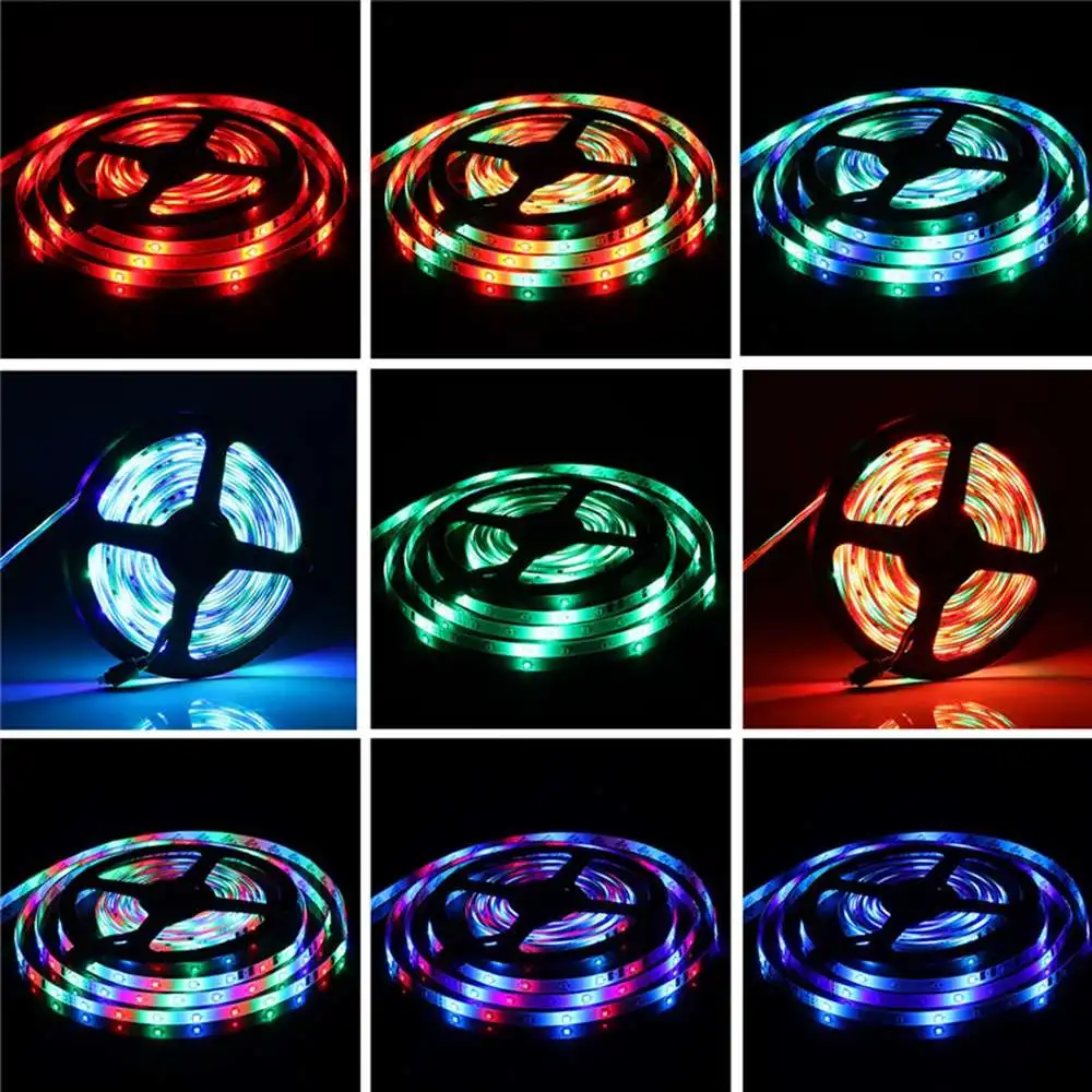 5M RGB LED Strip Light 3528 SMD String Tape 5V EU/US Plug Adapter Power 44 Key IR Remote Control TV Desktop PC Screen Backlight
5M RGB LED Strip Light 3528 SMD String Tape 5V EU/US Plug Adapter Power 44 Key IR Remote Control TV Desktop PC Screen Backlight