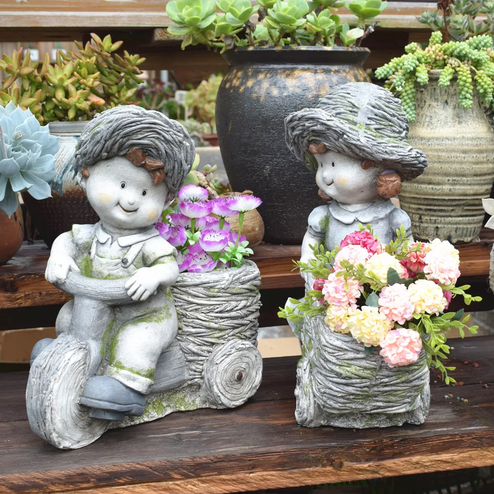 Outdoor Cement Cute Boy Girl Flower Pot Statues Ornaments Garden Courtyard Figurines Decor Home Lawn Villa Decoration Crafts Art
Outdoor Cement Cute Boy Girl Flower Pot Statues Ornaments Garden Courtyard Figurines Decor Home Lawn Villa Decoration Crafts Art