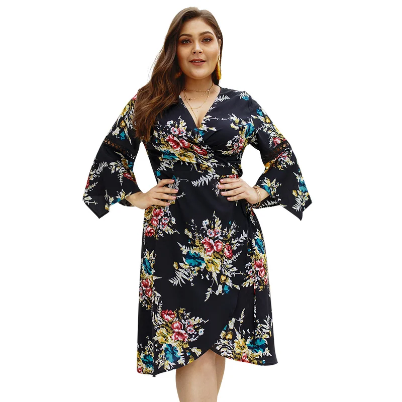 Plus Size Dress Women Printing Big Size Women's Dress Fat Dresses Office Lady Casual Dress
Plus Size Dress Women Printing Big Size Women's Dress Fat Dresses Office Lady Casual Dress