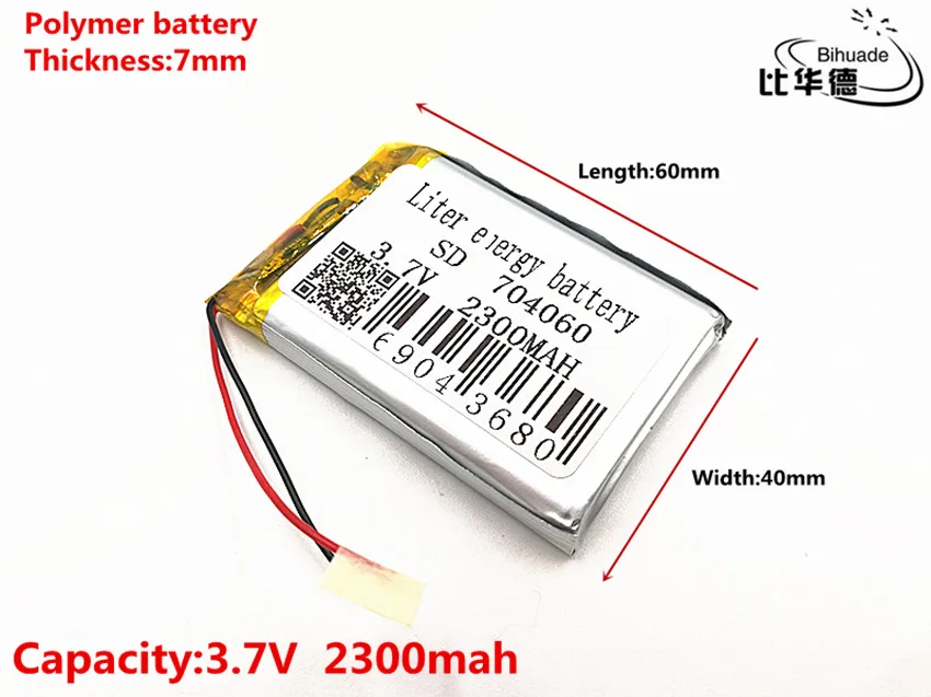 Good Qulity 3.7V,2300mAH,704060 Polymer lithium ion / Li-ion battery for TOY,POWER BANK,GPS,mp3,mp4
Good Qulity 3.7V,2300mAH,704060 Polymer lithium ion / Li-ion battery for TOY,POWER BANK,GPS,mp3,mp4