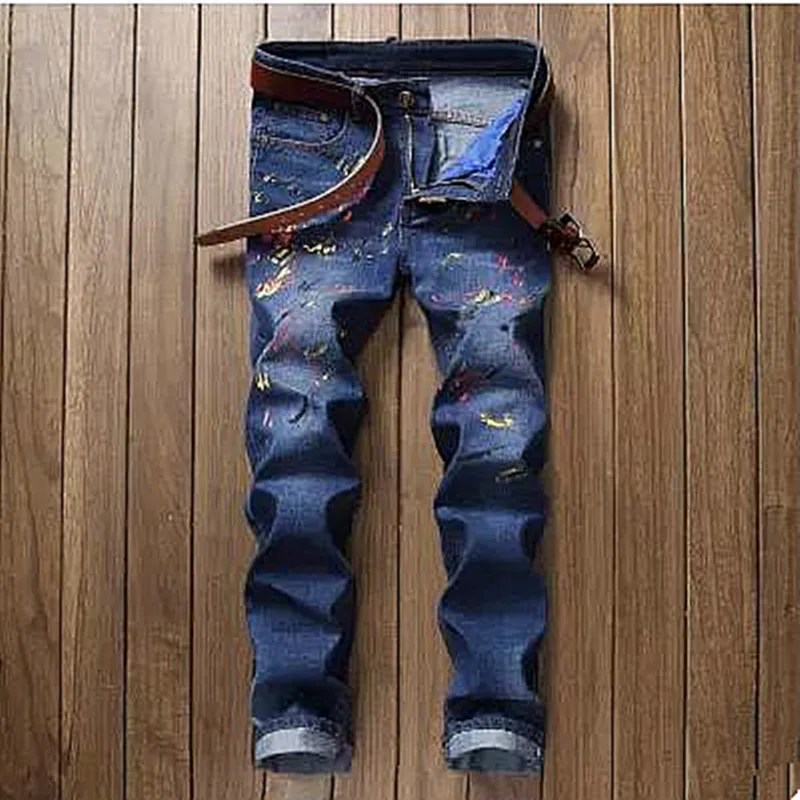 Hole Metrosexual Straight Destroyed Jeans Brand Casual Slim Ripped Jeans Homme Retro Men's Trousers Denim High Quality Cotton
Hole Metrosexual Straight Destroyed Jeans Brand Casual Slim Ripped Jeans Homme Retro Men's Trousers Denim High Quality Cotton