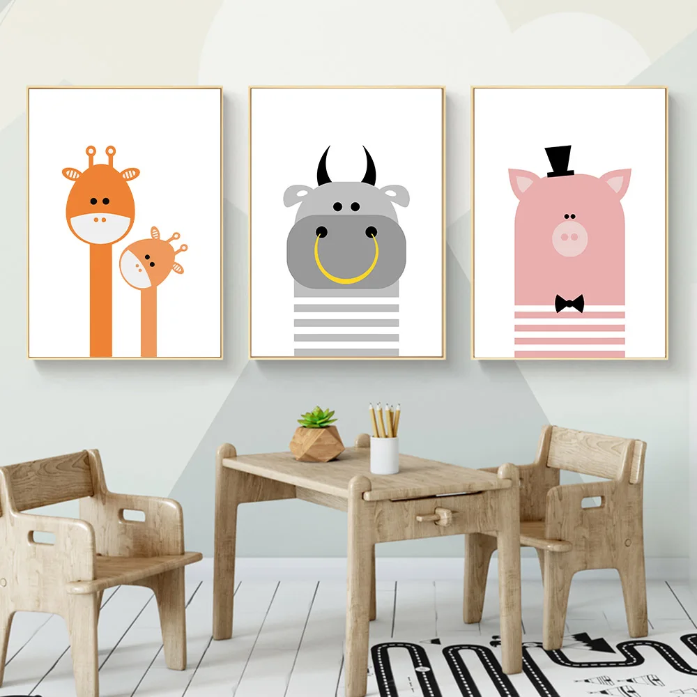 Cartoon Animal Cute Simple Painting Poster Prints On Canvas Home Decor Painting Space Wall Art For Children Baby Room Unframed
Cartoon Animal Cute Simple Painting Poster Prints On Canvas Home Decor Painting Space Wall Art For Children Baby Room Unframed