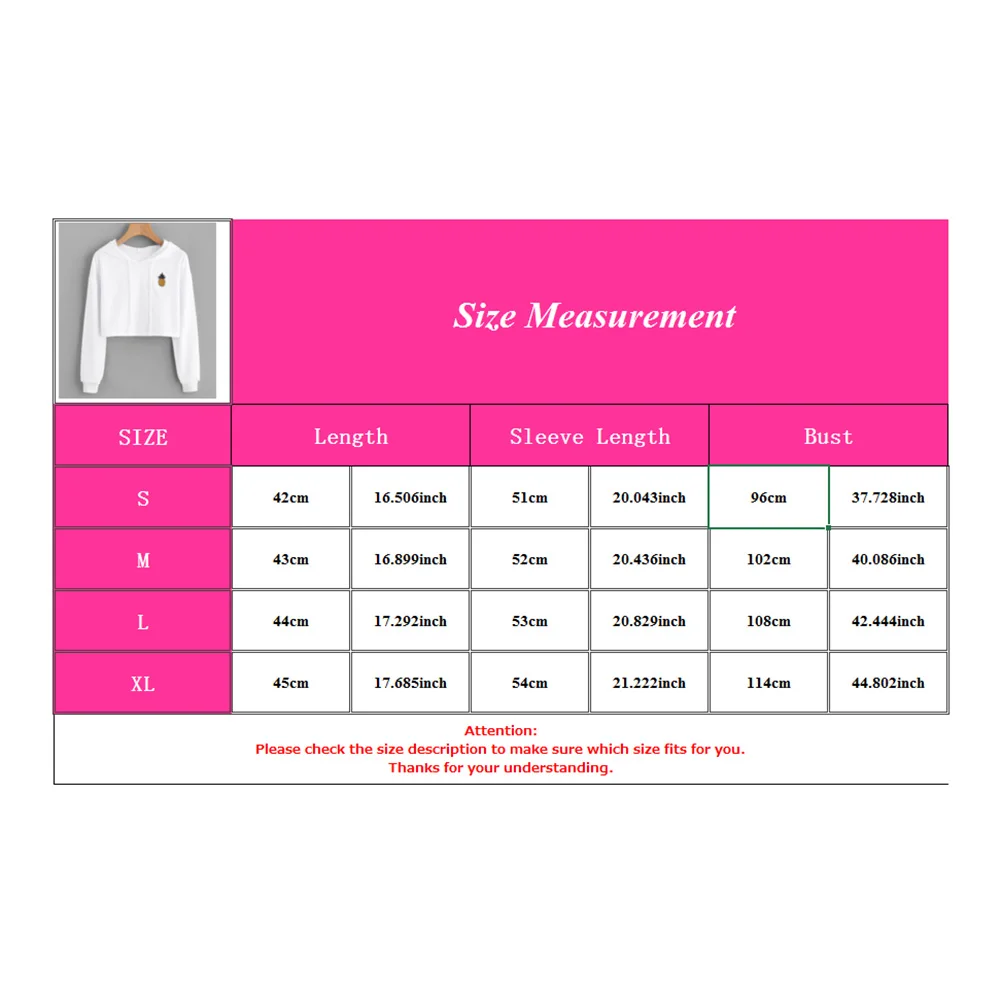 Long Sleeve Womens Ladies Spring Autumn Short Loose Sweater Pineapple Applique Long Sleeve Hoodie Sweater Shirt Blouse
Long Sleeve Womens Ladies Spring Autumn Short Loose Sweater Pineapple Applique Long Sleeve Hoodie Sweater Shirt Blouse