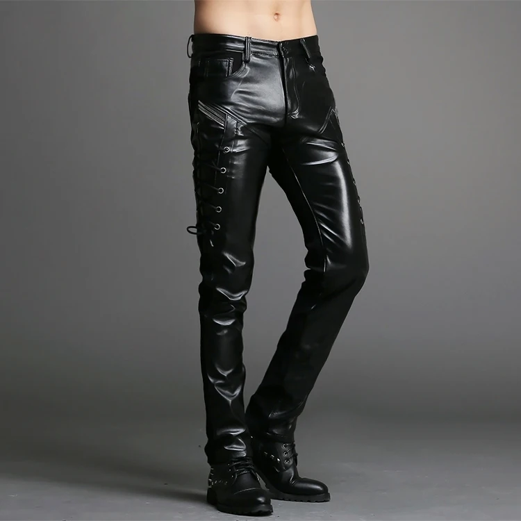 WholeTide Mens Black Leather Pants Slim Men Pants Faux Leather Pu Sexy Black Color Motorcycle Skinny Faux Leather Pants For Men
WholeTide Mens Black Leather Pants Slim Men Pants Faux Leather Pu Sexy Black Color Motorcycle Skinny Faux Leather Pants For Men
