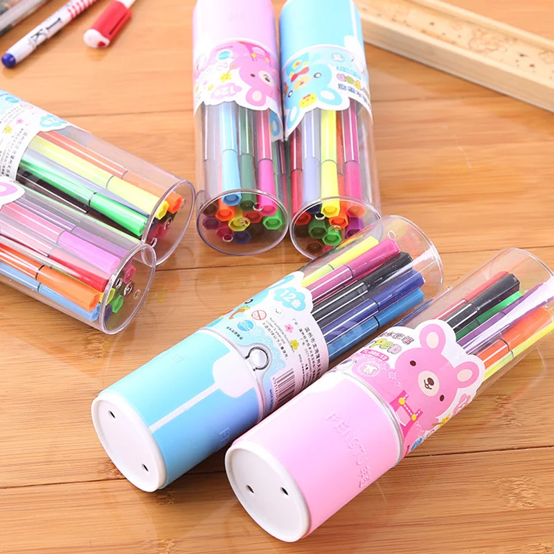 12 Colors/Set Children Water-color Pen Cute Pet Bottle School Students Drawing Colored Pen Set Art Supplies
12 Colors/Set Children Water-color Pen Cute Pet Bottle School Students Drawing Colored Pen Set Art Supplies