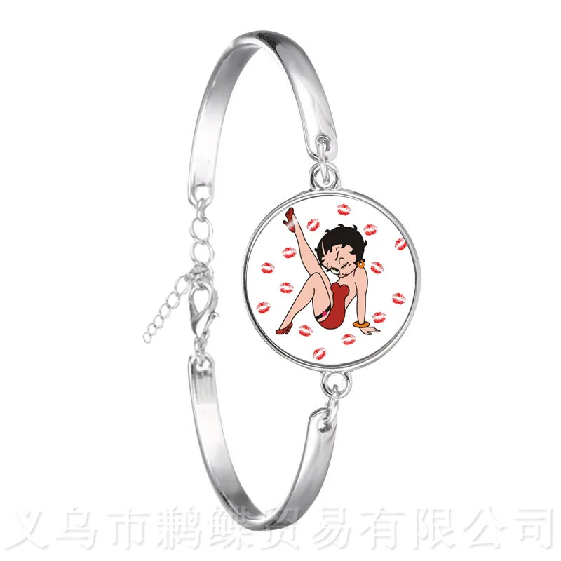 2018 New Classic Betty Boop 18mm Glass Dome Bracelet Silver Plated Charm Bangle For Women Men Creative Gift
2018 New Classic Betty Boop 18mm Glass Dome Bracelet Silver Plated Charm Bangle For Women Men Creative Gift
