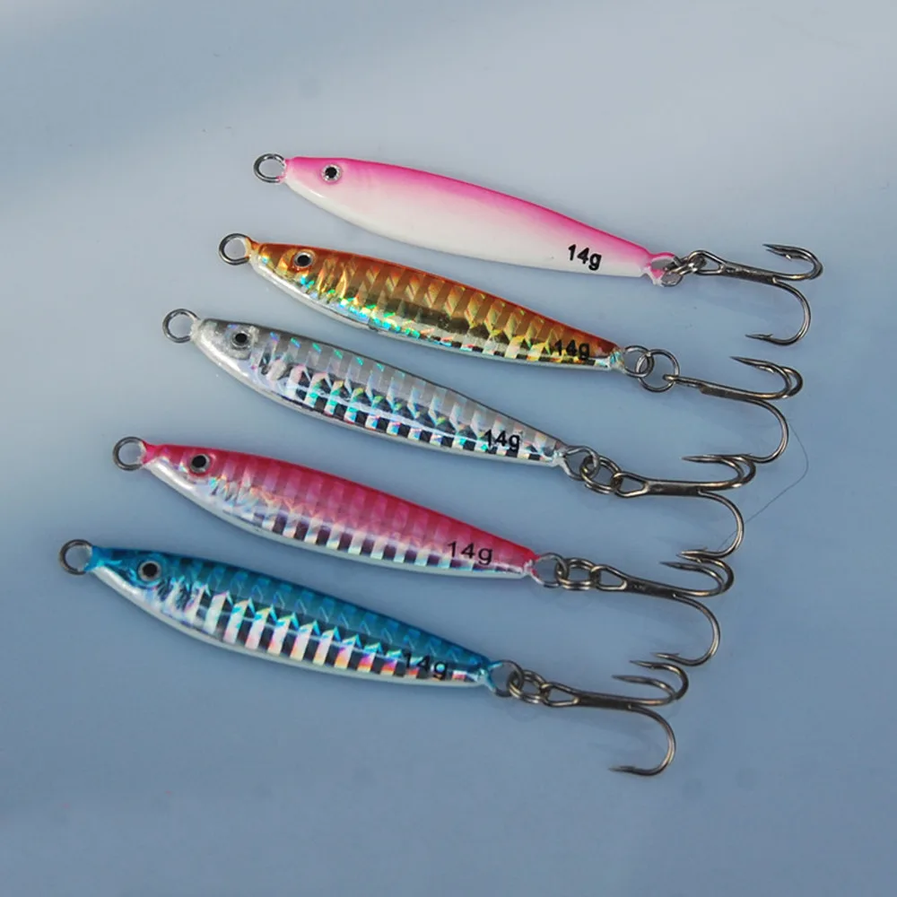 5PCS Deep sea Fishing Metal Jigging Jigbait Spoon Lure spoon Hook baits 14g 28g 120g 150g
5PCS Deep sea Fishing Metal Jigging Jigbait Spoon Lure spoon Hook baits 14g 28g 120g 150g
