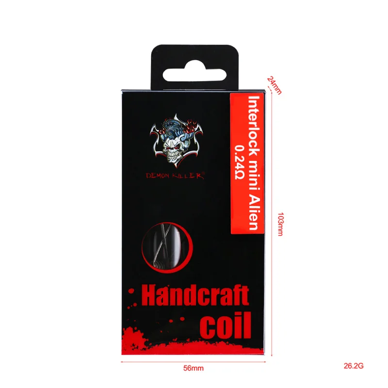 Demon Killer Upgrade Handcraft Coil Interlock mini Alien Heating Wires for Ecig RDA Tank Heating Wire Resistance Premade Coil
Demon Killer Upgrade Handcraft Coil Interlock mini Alien Heating Wires for Ecig RDA Tank Heating Wire Resistance Premade Coil
