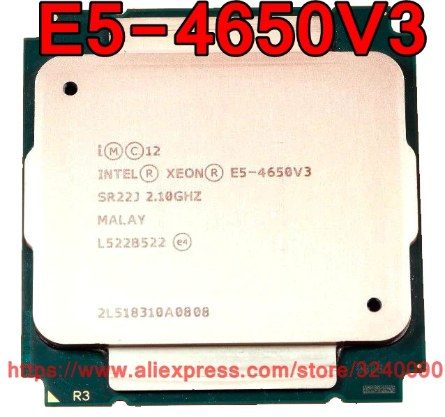 Процессор Intel ЦП Xeon процессор E5 4650V3 12 ядер 2 10 ГГц 30M 4650 V3 бесплатная доставка