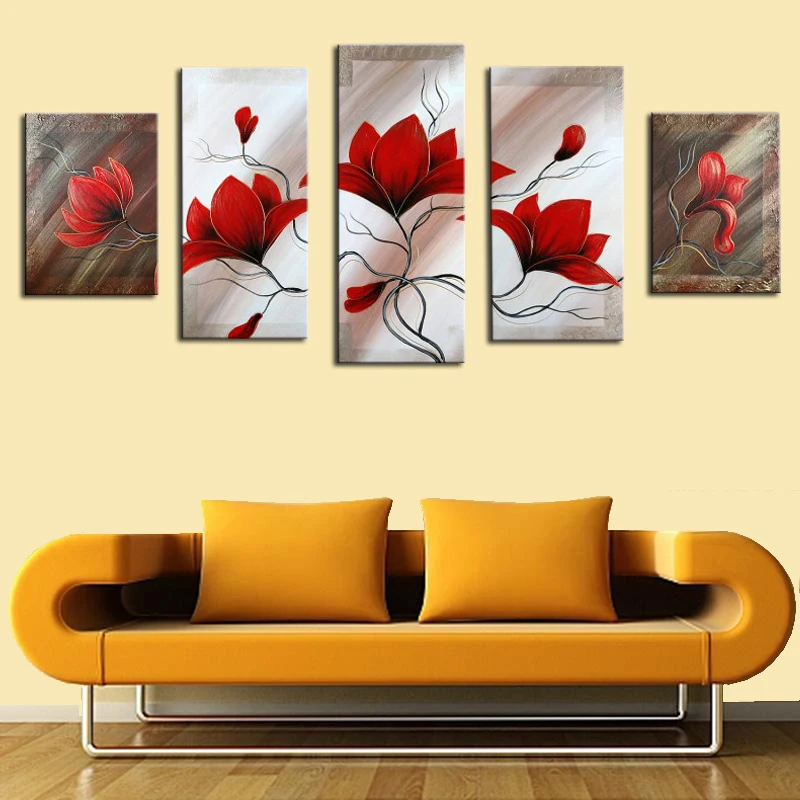 Flower Wall Painting Canvas Hand Painted Modern Abstract Flower Oil Painting Canvas Painting 5 Panel Canvas Artwork Art Unframed
Flower Wall Painting Canvas Hand Painted Modern Abstract Flower Oil Painting Canvas Painting 5 Panel Canvas Artwork Art Unframed