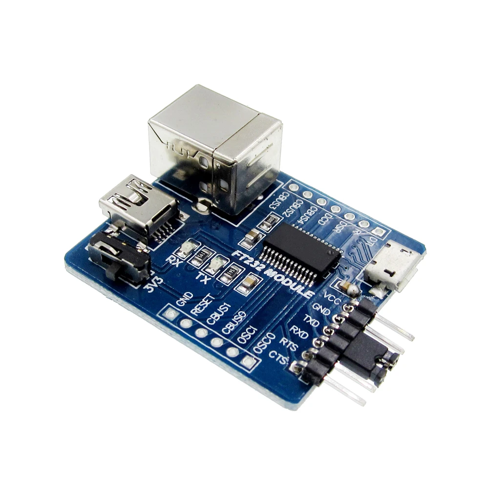 1pcs FT232 module three-in-one FT232RL USB transfer serial port module USB/MINI/micro interface
1pcs FT232 module three-in-one FT232RL USB transfer serial port module USB/MINI/micro interface