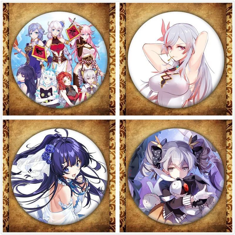 Game Anime MmiHoYo Display Badge Fashion Cartoon Figure Kiana Kaslana Bag Clothes Decoration Brooch Pin Jewelry Accessories
Game Anime MmiHoYo Display Badge Fashion Cartoon Figure Kiana Kaslana Bag Clothes Decoration Brooch Pin Jewelry Accessories
