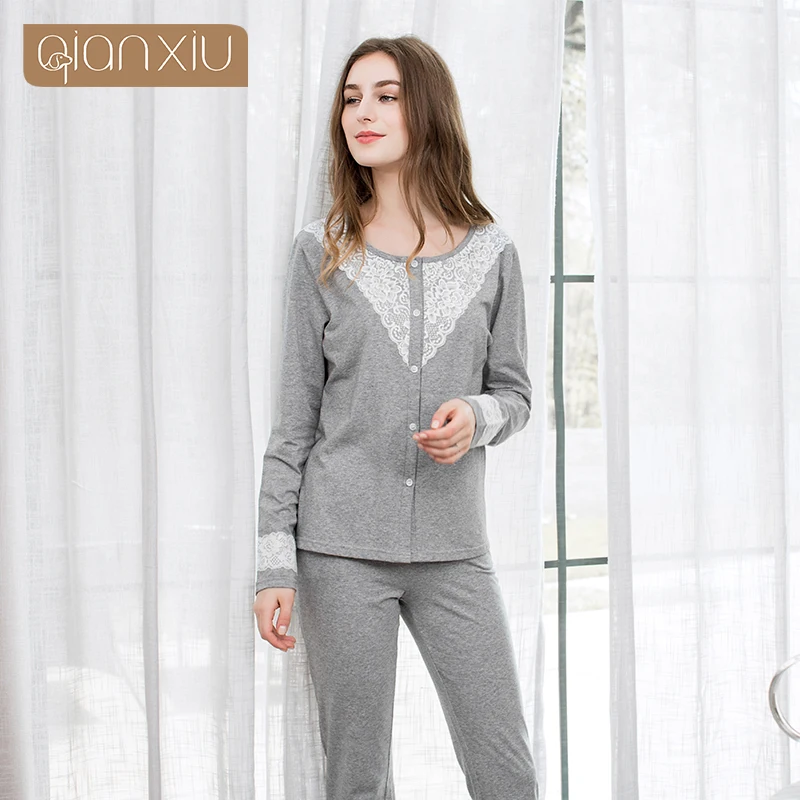 New Autumn and Winter Long Style Women Pajamas Suit Fashion Lace Design Simple And Generous Home Wear sleeping Dress
New Autumn and Winter Long Style Women Pajamas Suit Fashion Lace Design Simple And Generous Home Wear sleeping Dress