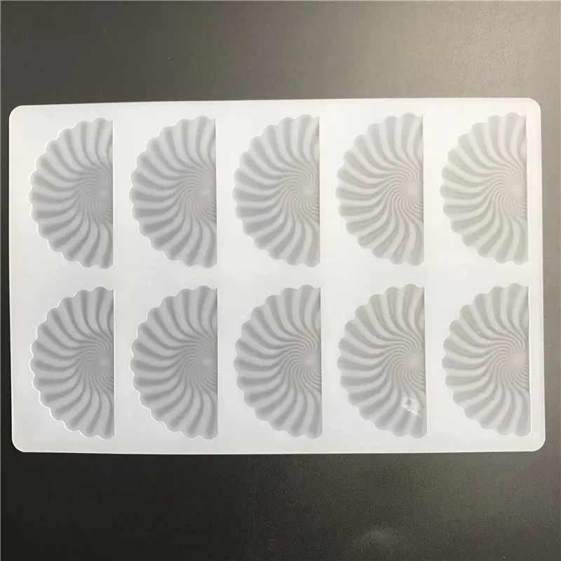 10 Cavity Chocolate Insert Fan-Shaped Pattern Fondant Silicone White Cake Mold Chocolate Baking Decorating Tools #9
10 Cavity Chocolate Insert Fan-Shaped Pattern Fondant Silicone White Cake Mold Chocolate Baking Decorating Tools #9