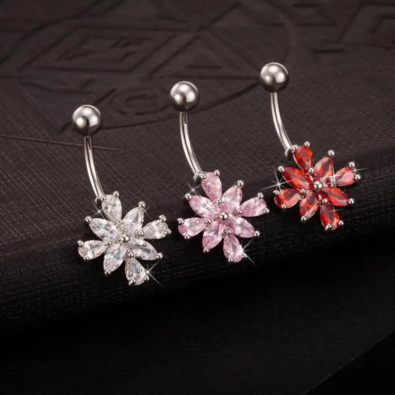 Hot Style Crystal Flower Navel Rings Women Fashion Body Ppiercing Jewelry Belly Button Nailing Free shipping
Hot Style Crystal Flower Navel Rings Women Fashion Body Ppiercing Jewelry Belly Button Nailing Free shipping