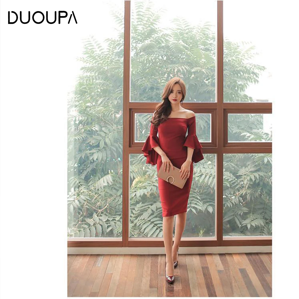 DUOUPA Word Collar Strapless Ladies Medium Calfskin Dress 2019 Spring Female Sense Bodycon New Year Party Dress Bag Hip Dress
DUOUPA Word Collar Strapless Ladies Medium Calfskin Dress 2019 Spring Female Sense Bodycon New Year Party Dress Bag Hip Dress