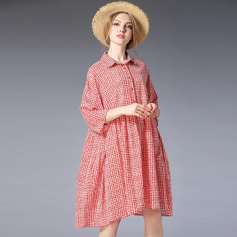 4XL Women Plaid Shirt Dress Plus Size Summer Women Dresses Large Sizes Casual Fashion Cotton Spring Loose Dresses Oversized
4XL Women Plaid Shirt Dress Plus Size Summer Women Dresses Large Sizes Casual Fashion Cotton Spring Loose Dresses Oversized
