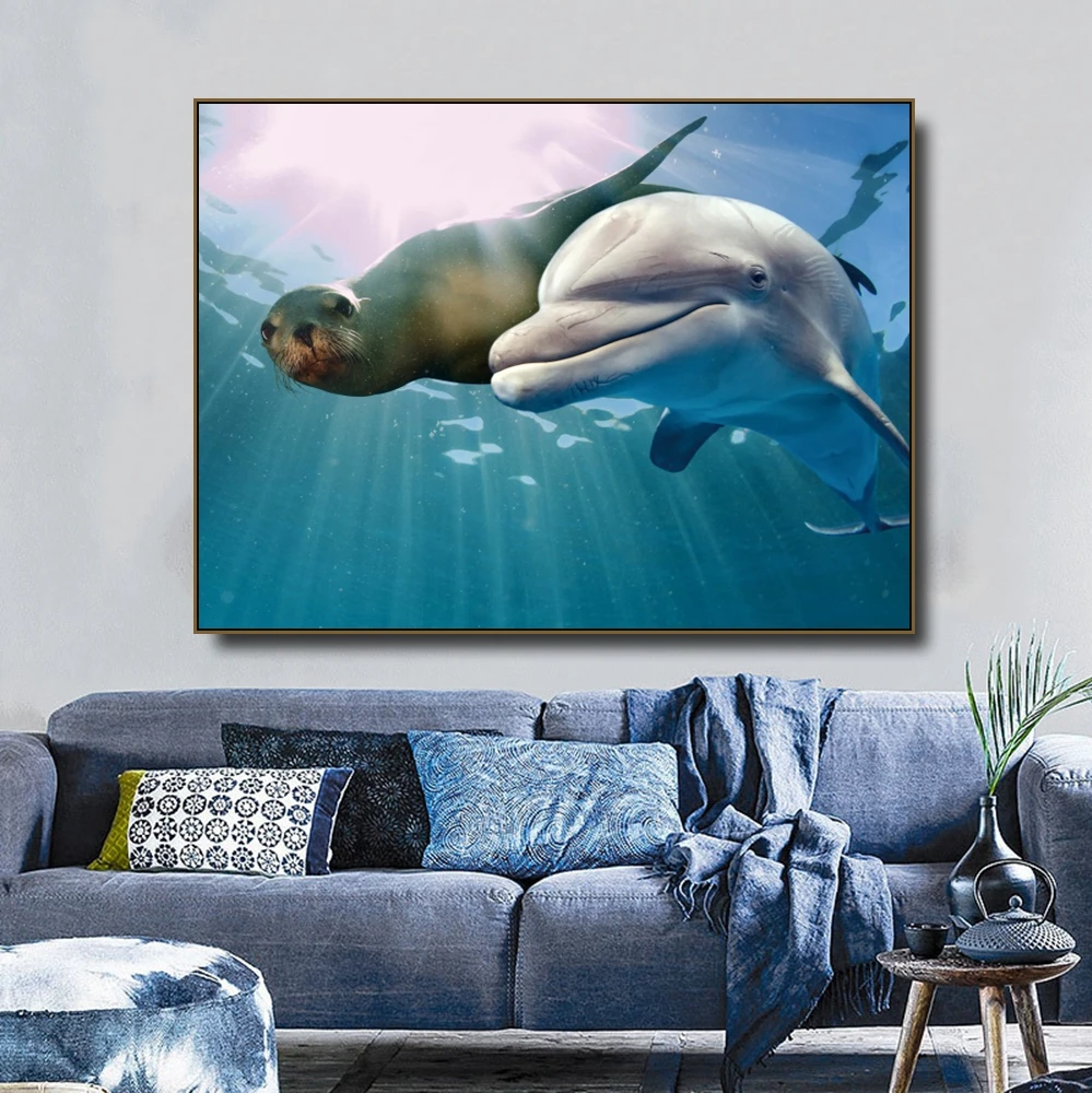 Seals and Dolphin Poster Wall Art Prints Canvas Painting Living Room House Wall Decor Art Painting Home Decoration Picture
Seals and Dolphin Poster Wall Art Prints Canvas Painting Living Room House Wall Decor Art Painting Home Decoration Picture