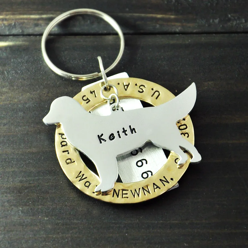 Personalized Golden Retriever Dog Tag, Hand Stamped, Pet ID Tag, Customized Name Pet Dog Tag, Alloy Pet Jewelry
Personalized Golden Retriever Dog Tag, Hand Stamped, Pet ID Tag, Customized Name Pet Dog Tag, Alloy Pet Jewelry