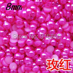 Free shipping 8mm 1000pcs/lot half round flatback ABS resin imitation pearls beads Rose color for DIY nail art decoration
Free shipping 8mm 1000pcs/lot half round flatback ABS resin imitation pearls beads Rose color for DIY nail art decoration