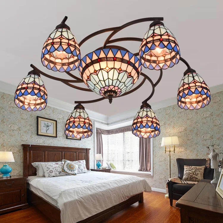 Tiffany Baroque Mediterranean Stained Glass Suspended Luminaire E27 110-240V Chain Pendant lights for Home Parlor Dining Room
Tiffany Baroque Mediterranean Stained Glass Suspended Luminaire E27 110-240V Chain Pendant lights for Home Parlor Dining Room