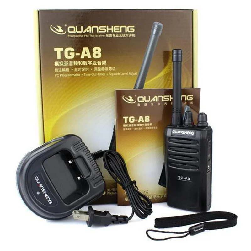10pcs New Black Squelch Voice Prompt Walkie Talkie Quansheng TG-A8 UHF 400-470MHz 16CH 5W Monitor TOT Two Way Radio
10pcs New Black Squelch Voice Prompt Walkie Talkie Quansheng TG-A8 UHF 400-470MHz 16CH 5W Monitor TOT Two Way Radio