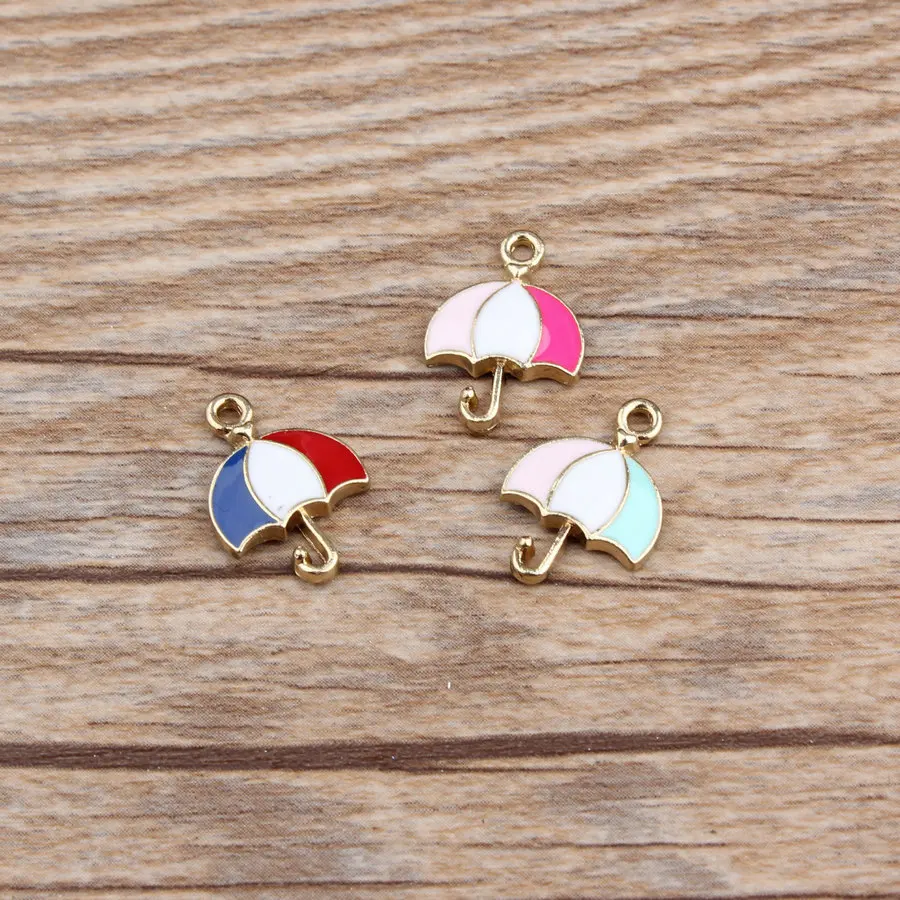 10PCS/Lot New Arrival Three Colors Striped Oil Drop Alloy Umbrella Shape Charms Gold Color Plated Jewelry Finding Enamel Charm
10PCS/Lot New Arrival Three Colors Striped Oil Drop Alloy Umbrella Shape Charms Gold Color Plated Jewelry Finding Enamel Charm
