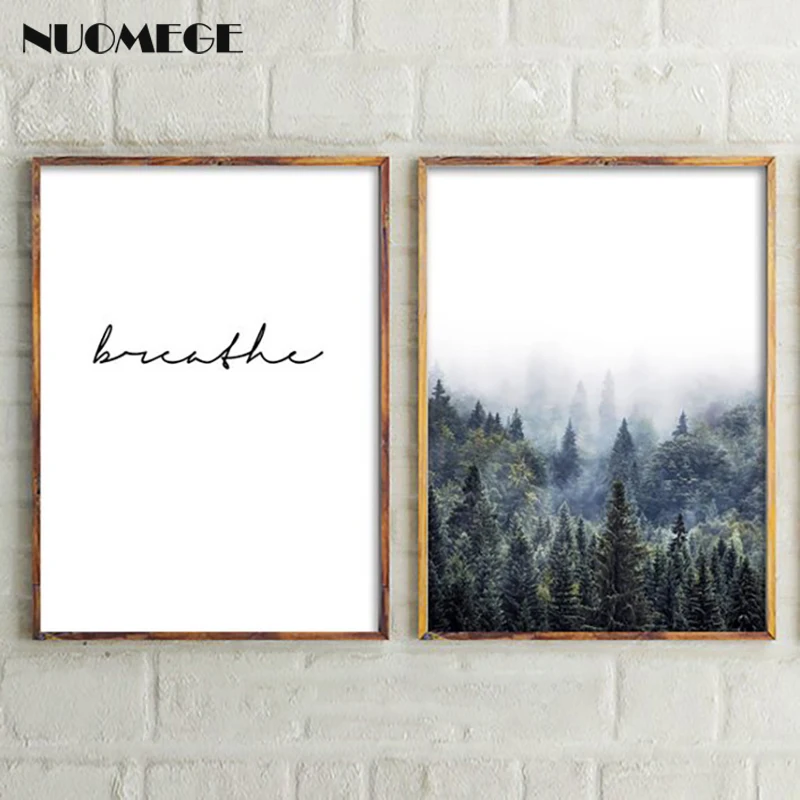 NUOMEGE Nordic Forest Landscape Wall Art Breathe Poster Canvas Art Painting Quote Prints Wall Picture for Living Room Home Decor
NUOMEGE Nordic Forest Landscape Wall Art Breathe Poster Canvas Art Painting Quote Prints Wall Picture for Living Room Home Decor