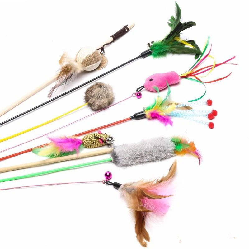 Cat Interactive Toy Stick Feather Wand With Small Bell Mouse Cage Toys Plastic Artificial Colorful Cat Teaser Toy Pet Supplies
Cat Interactive Toy Stick Feather Wand With Small Bell Mouse Cage Toys Plastic Artificial Colorful Cat Teaser Toy Pet Supplies